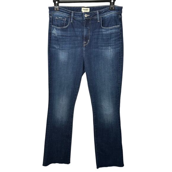 L'Agence Ruth High Rise Cotton Blend Straight Jeans In Atwood Women's 32 - Picture 2 of 10